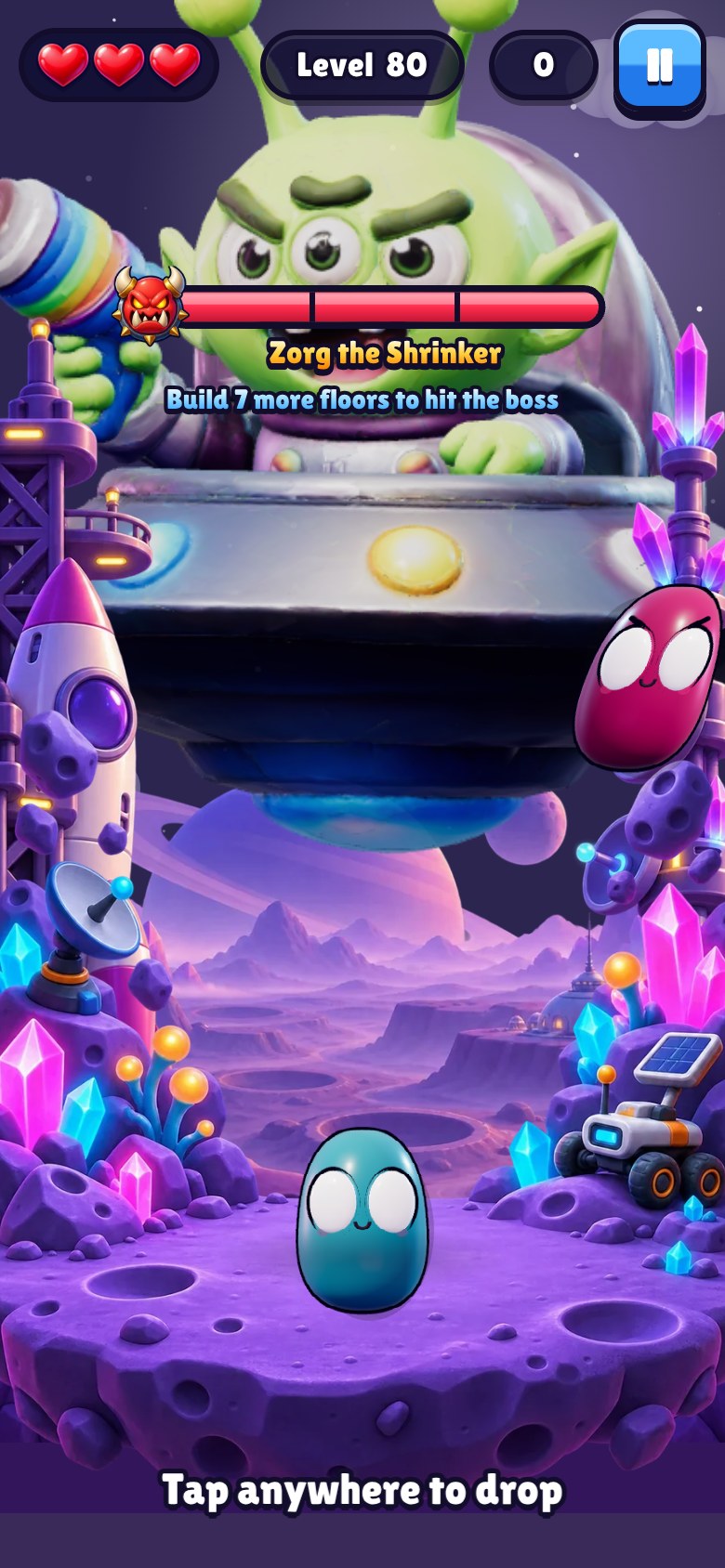 Zorg the Shrinker boss in space